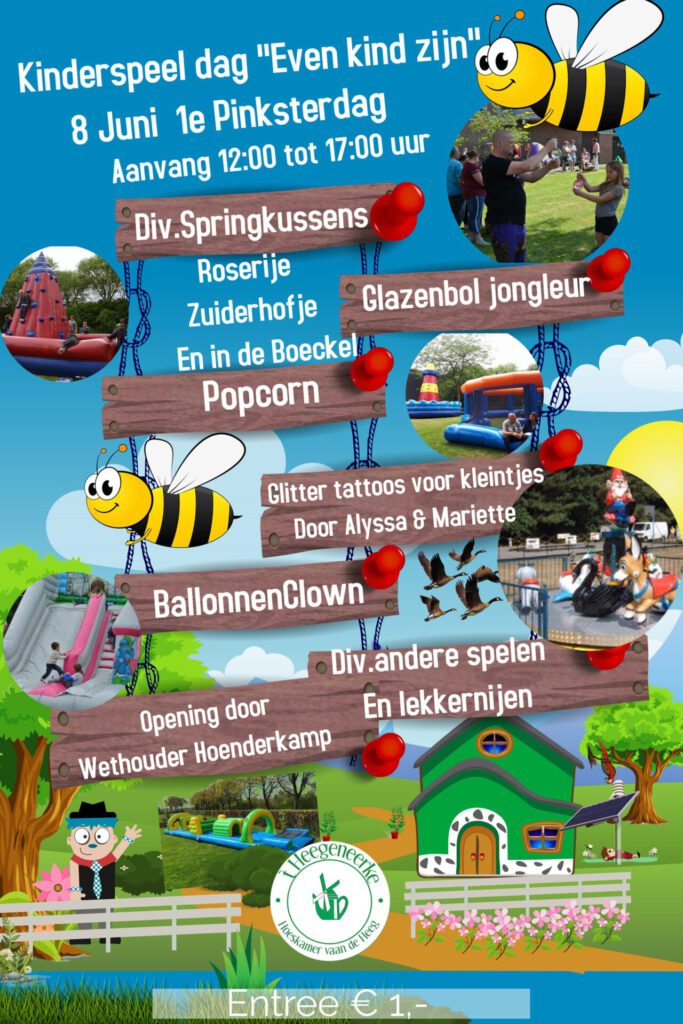 🎉 Kinderspeeldag in de Heeg bij het Heegeneerke! 🎈
